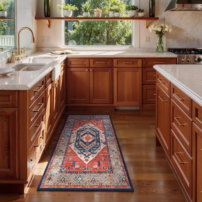SERISSA 2x4 Washable Non Slip Boho Runner Rug - Image 3