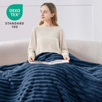 BEDELITE Ribbed Fleece Throw Blanket - Image 3