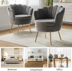 HULALA HOME Modern Velvet Accent Chair - Image 7
