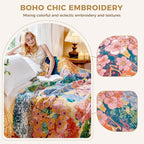 LUTBM Boho Throw Blanket for Couch Sofa Chair Cotton Summer Blankets for - Image 3