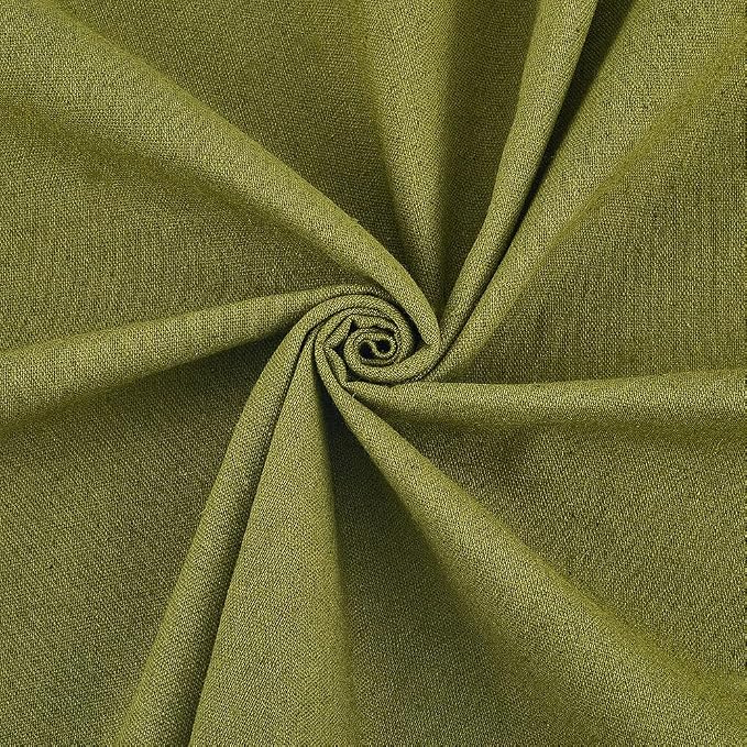 59 Inch Dark Olive Green Linen Cotton Canvas Fabric by The Yard Sheet Quilting by CABODYALS