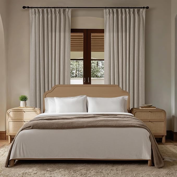 Extra Wide Curtains 84 Inches Long 60 Inch Width Burlywood Birch | Pinch - Image 8