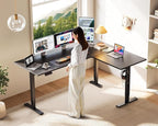Casaottima 63 Inch Reversible L Shaped Electric Standing Desk, Ergonomic Height - Image 2