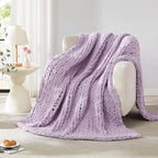 L'AGRATY Chunky Knit Throw Blanket - Image 7