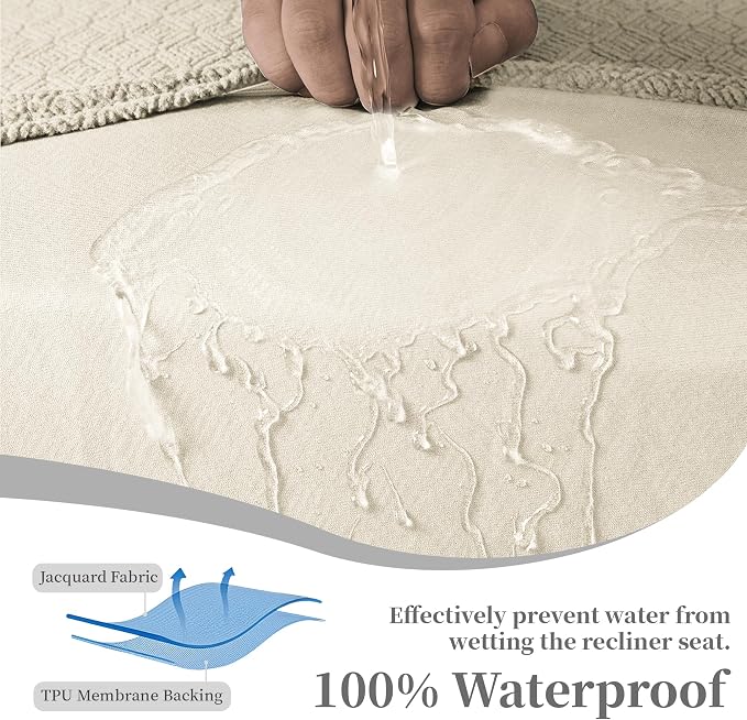 100% Waterproof Sectional Recliner Couch Covers - Image 4