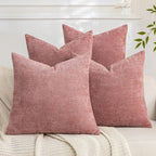 Set of 4 Soft Textured Decorative Throw Pillow Covers 18x18 Inch Cozy Farmhouse by Cozoomy