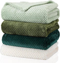 Newwiee 4 Pcs Flanne Fleece Throw Blanket by Newwiee