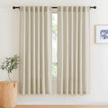 RYB HOME Linen Textured Semi Sheer Curtains Light Filtering Airy Solid Sheer by RYBHOME