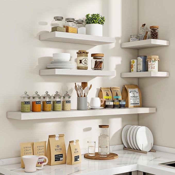 Acovy 24 Inch Floating Shelves, Wooden Shelves - Image 7