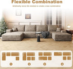 AUGOP 136" Sectional Couches for Living Room Modern Modular Sofa - Image 7