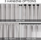Grey Linen Curtains 80 Inches Length - Image 3