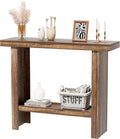 LIFECHOVY Farmhouse Wood Entryway Table Narrow Console Tables by MJOMKN