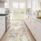 LOONGRUG Runner Rug 2x8 Washable Non-Slip Kitchen Neutral Modern Rug | Abstract by LOONGRUG