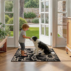 Findosom Hallway Runner Rug 2x4, Non Slip High-Low Textured Floral Washable - Image 5