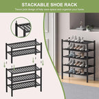ROMGUAR CRAFT 2 Tier Bamboo Shoe Rack - Image 5