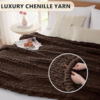 L'AGRATY Chunky Knit Throw Blanket - Image 3