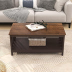 ChooChoo Farmhouse Coffee Table, Espresso Living Room Table - Image 7
