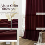 100% Blackout Curtains 90 Inch Length 2 Panels Set - Image 7
