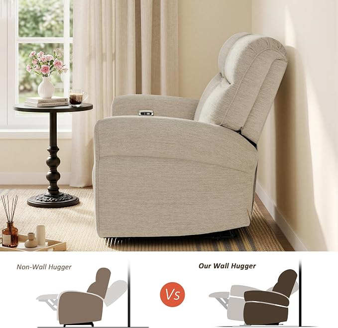 MCombo 64.6" Wall Hugger Power Loveseat Recliner Sofa - Image 5