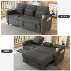 Sectional Sleeper Sofa with Pull Out Couch and Reclining Chair, Modern 3-in-1 - Image 7