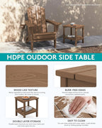 SERWALL 2-Tier HDPE Outdoor Side Tables Set of 4, Weatherproof Rectangular - Image 4