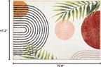 RoomTalks Mid Century Modern Washable Rug, Boho Cute Aesthetic 4x6 Area Rugs - Image 2