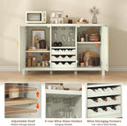 Rattan Wine Bar Cabinet, Boho Rattan Home Bar - Image 7