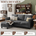 JAMFLY Convertible L-Shaped Sectional Sofa - Image 7