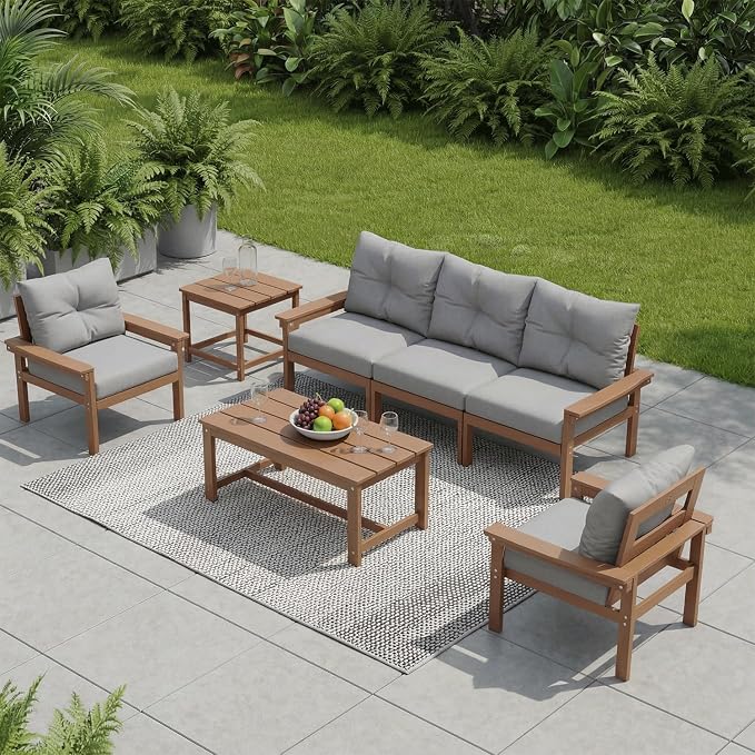 HDPE Patio Coffee Table, All-Weather Outdoor Coffee Table, Patio Conversation - Image 4