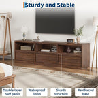 GarveeHome 70 in TV Stand for TVs up to 85 in, Mid Century Modern Entertainment - Image 5