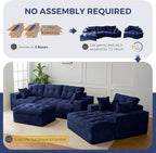 MAXYOYO Sectional Sofa Couch and Chaise Lounge, L Shaped Modern Cloud Couch - Image 4