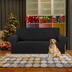Stretch Loveseat Couch Cover, 2 Cushion Couch Slipcover, Elastic Bottom - Image 2