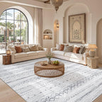 cotiled Boho 8x10 Area Rugs for Living Room: Large Moroccan Washable Rug | - Image 4