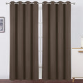 Chocolate Brown Thermal Blackout Curtains/52 x 95 Inch/Set of 2 Panels Room by Lemomo