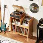 LELELINKY Large Record Player Stand, Turntable Stand - Image 5