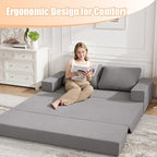 COMAX Convertible Sofa Bed Queen, Corduroy Folding Floor Couch Pull Out Couch - Image 5