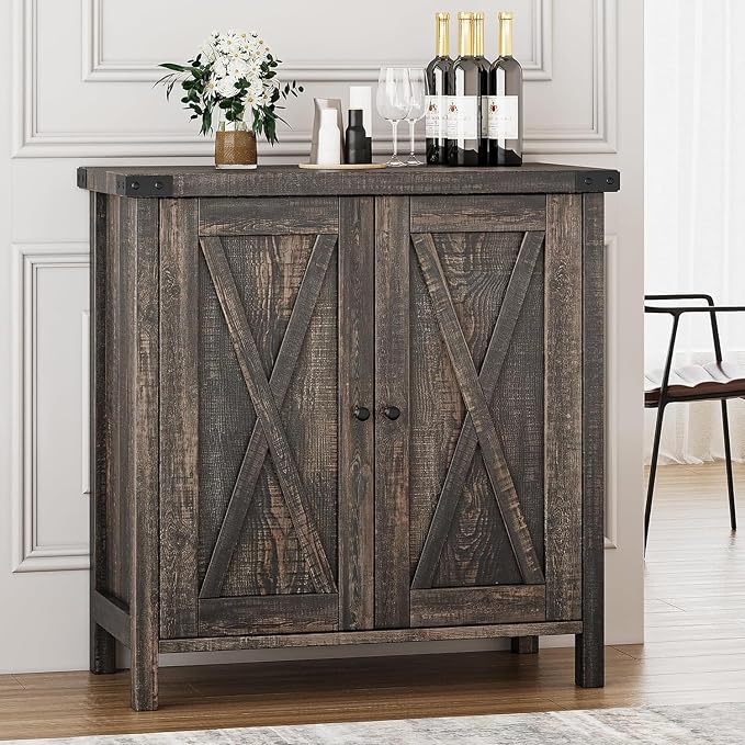 GarveeHome Small Storage Cabinet, Farmhouse Sideboard Buffet Cabinet - Image 8
