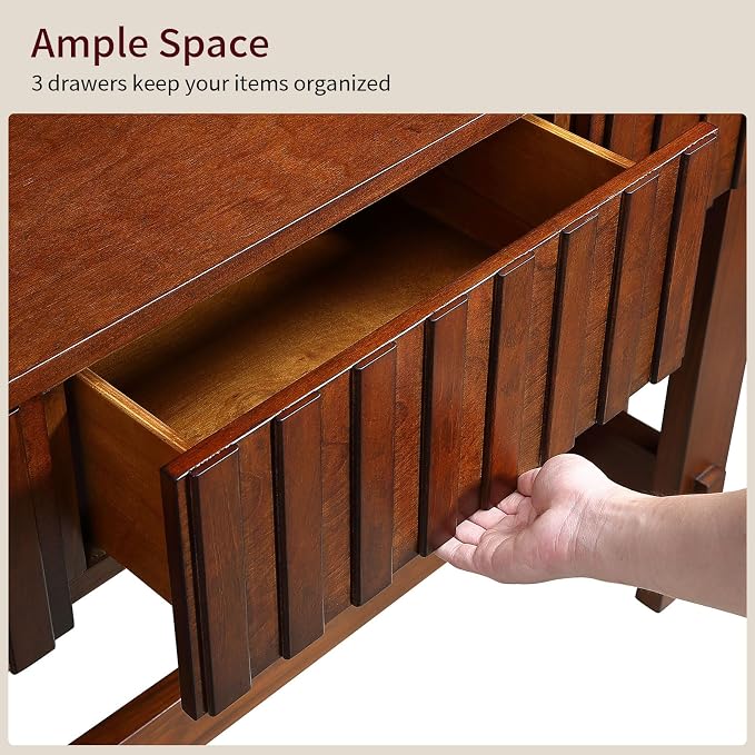 52" Solid Wood Console Table for Entryway, Modern Sofa Table Behind Couch - Image 5