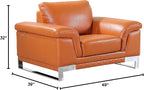 Blackjack Furniture Weston Collection Italian Leather Living Room Chair - Image 12