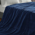 BEDELITE Fleece Blanket Soft Plush Oversized Bed Blanket Navy 120"x120" | Ultra - Image 8