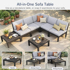 Stoog Modular Patio Sofa Set, 11-Piece Outdoor Sectional Sofa Set - Image 6