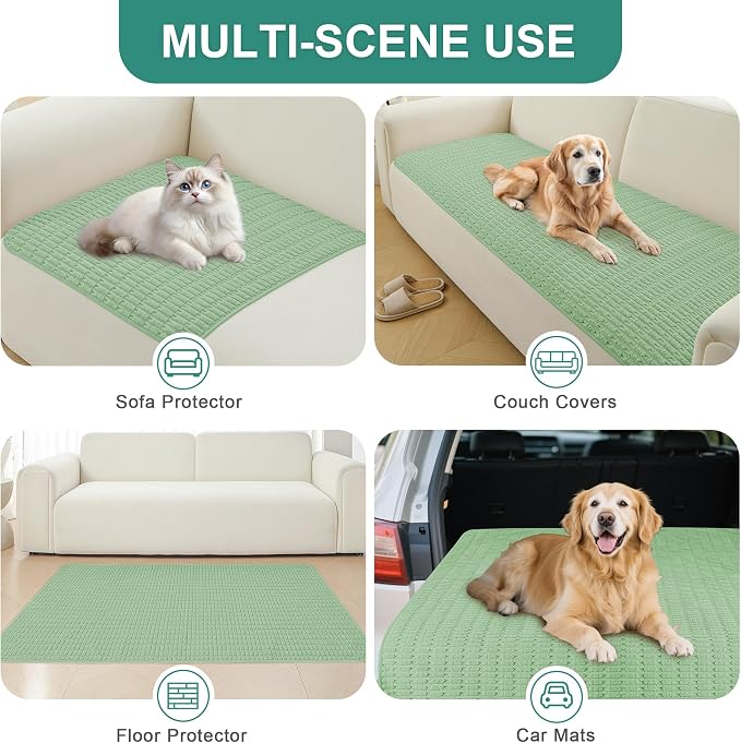 Foxdecor Couch Covers for Sofa, Chaise Cover Sofa Seat Covers, Anti-Slip Dog - Image 5