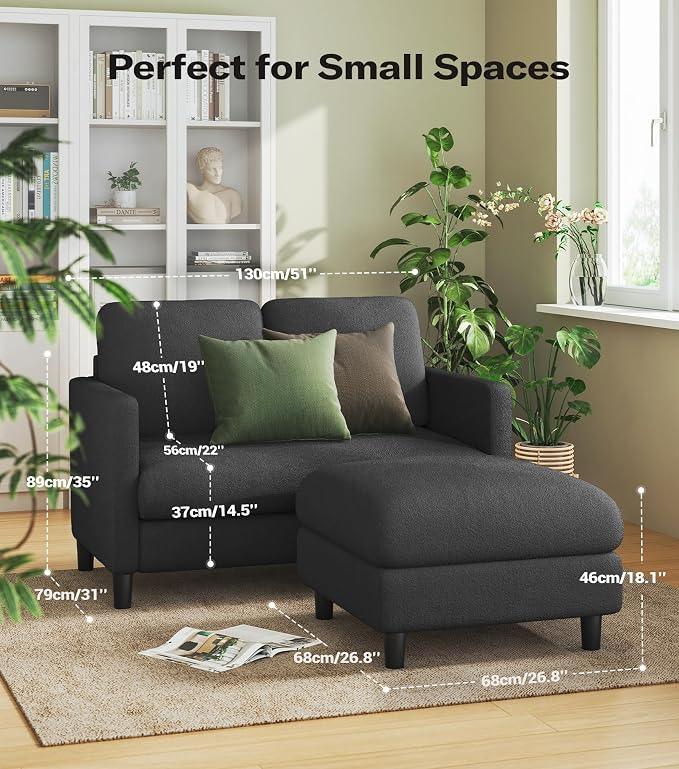 Welzona Loveseat, Comfy Teddy Love Seat - Image 2