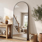 Antok 58" x21” Arched Full Length Floor Mirror, Free Standing/Wall Mount/Leaning - Image 3