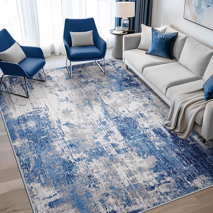 RELEANY Washable 7'x9' Abstract Area Rug - Image 6