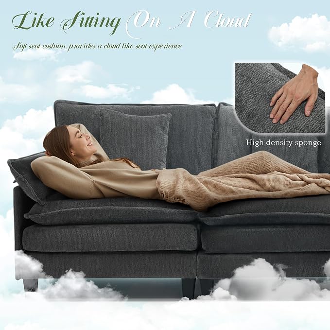 Cloud Couch, Deep Seat Couches for Living Room, Bedroom and Apartment, L Shaped - Image 3