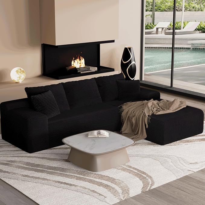 104" Convertible Sectional Couch by Unknown
