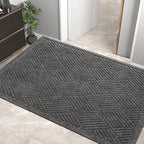Sturdy Front Door Mat, Absorbent Muddy Dirt Resist Welcome Door Mats Outdoor by HIYARD