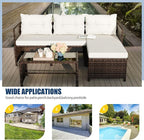 Vongrasig 3 Piece Patio Furniture Sets, All-Weather PE Wicker Outdoor Sofa - Image 7