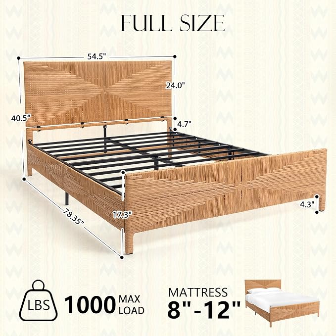 Yechen Boho Full Bed Frame - Image 2